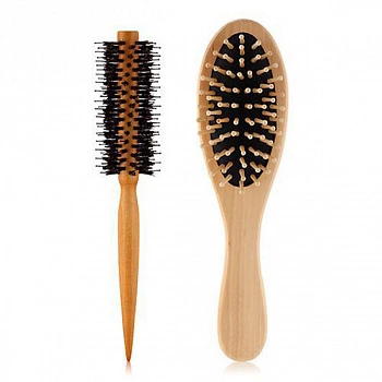 Массажная щетка для волос Volume Hair Wood Brush